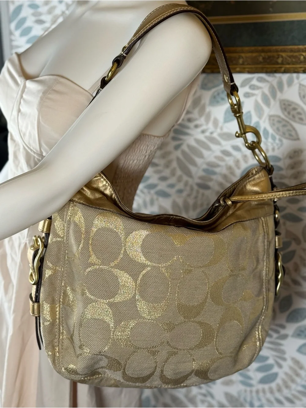 Coach Gold Signature Hobo Bag